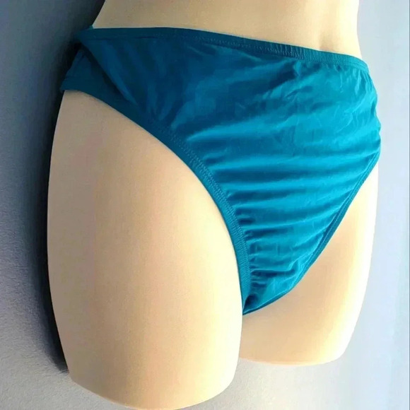 JANTZEN Blue with rear waist logo Swimwear Bikini Bottom NWOT size 12 & 14 - Picture 3 of 6